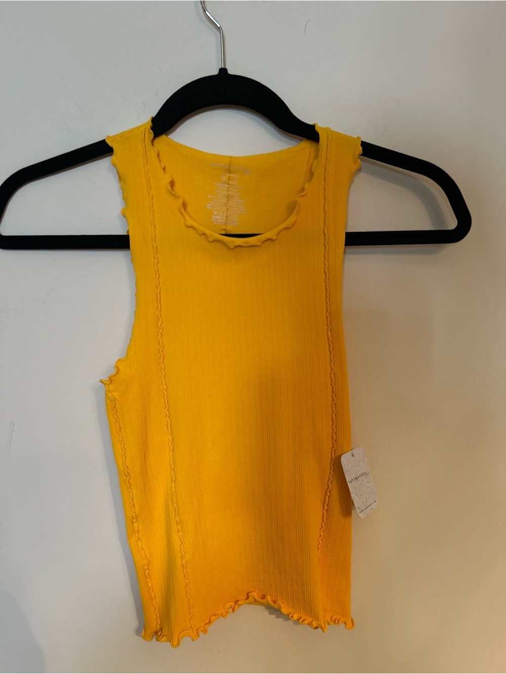 Free People NWT yellow tank top size S/XS